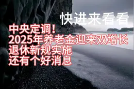 2025年养老金迎来双增长，还有很多好消息！视频封面