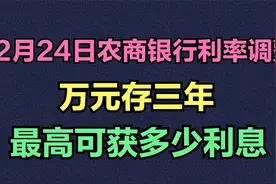 12月24日农商银行利率调整，万元存三年，最高可获多少利息视频封面