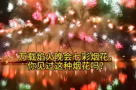 万载焰火晚会有种七彩烟花，就像各种颜色小花，你见过这种烟花吗