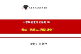 大学考公考编规划11:潍坊市青年优秀人才引进计划视频封面