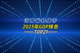 河南省21个县级市，2023年GDP排名