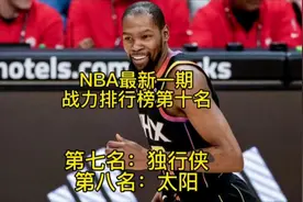 NBA最新一期战力排行榜前十名，第七名独行侠第八名太阳