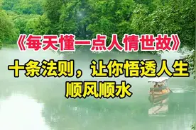 《每天懂一点人情世故》，十条法则让你悟透人生视频封面