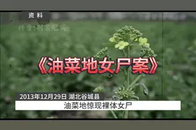 真实案件！湖北襄阳《油菜地女尸案》