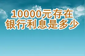 10000元存在银行利息是多少视频封面