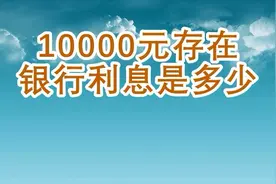10000元存在银行利息是多少视频封面