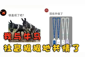 牛和马累了会休息，牛马累了会买咖啡提神，看完狠狠地破防了。