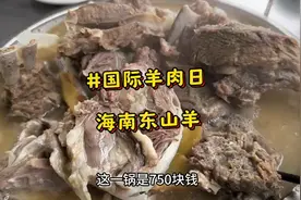 在三亚吃750一小锅的羊骨头煲，带皮的东山羊特别有嚼劲视频封面