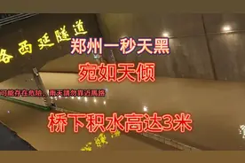 7月22日郑州一秒天黑_宛如天倾_桥下积水高达3米_商家损失严重