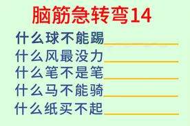 脑筋急转弯14：什么球不能踢？什么风最没力？……你知道吗？视频封面