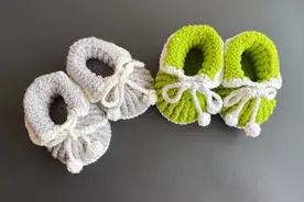 宝贝琳手作-钩针毛线编织手工制作宝宝贝壳鞋教程新手零基础