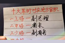 十大军衔对应地方官职视频封面
