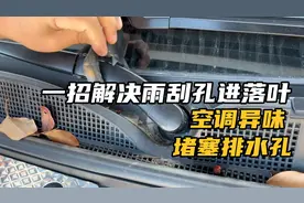 一招解决汽车雨刮孔进落叶，彻底解决排水孔堵塞导致的空调异味！视频封面