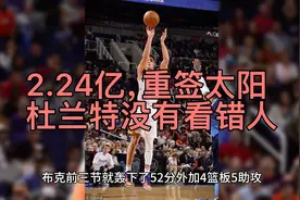 2.24亿，重签太阳！杜兰特没有看错人，你应该放下执念去做自己视频封面