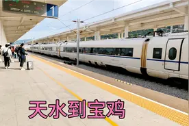 坐动车从天水到宝鸡，全程行驶43分钟票价49元，下车吃特色揪面片