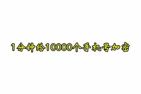 一个函数，一分钟给10000个手机号码加密，简直太神奇了