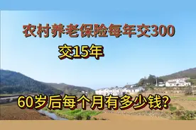 农村养老保险每年交300档位的，60岁后每个月能有多少钱？视频封面