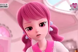 萌系小萝莉，可爱大眼睛，粉色发色，动画风格，超可爱！