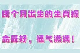 哪个月出生的生肖猴命最好，福气满满！命运有什么不同视频封面