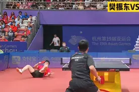 正播男单四强赛！8：6，樊振东被击倒后大爆发，为林高远组合出气