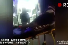 女子和狗狗一起被推上救护车不停哭喊着“我不要去医院”视频封面