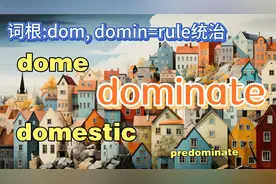 双面词根dom带你串dome, domestic, dominate-UP单词量第108天