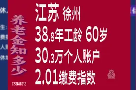 江苏徐州，工龄38.8年，个人账户30.3万，60岁退休养老金计算视频封面