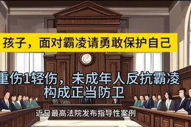 孩子，面对霸凌请勇敢  2重伤1轻伤未成年人反抗霸凌构成正当防卫视频封面