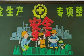 百日安全各类厂矿通用黑板报视频封面