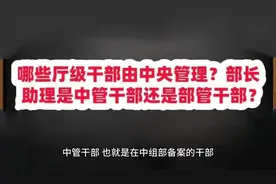 中央管理干部与部管干部有何区别？部长助理有何不同？
