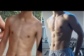 细狗健身一年的变化，希望能给你们带来动力