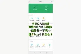 微信余额为什么显示0 能修复一下吗？这个bug令我恶心视频封面