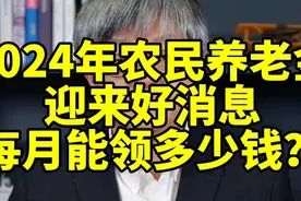 2024年农民养老金迎来好消息，每月能领多少钱呢？#养老金#农民视频封面