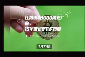 比特币48000美元/枚，15年增长6千多万倍

#财经 #财经知识视频封面