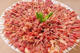牙签肉用猪肉还是牛肉更好吃，餐馆68一份，在家做成本不到30块
