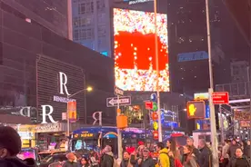 世界十字路口-美国纽约曼哈顿时代广场夜景视频封面