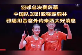 羽球总决赛落幕 中国3冠1亚称霸羽林 雅思组合意外传来两大好消息视频封面
