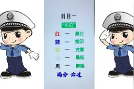 科目一，红禁止，蓝指示，黄注意，白最低，黑解除，满分必过视频封面