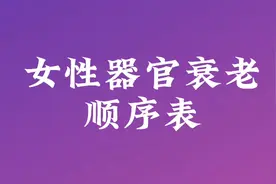 女性器官衰老顺序表，多了解好事。视频封面