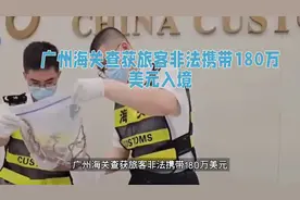 行李箱内塞满成捆现金，旅客携带180万美元入境被广州海关查获视频封面