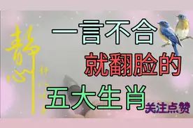 一言不合就翻脸的五大生肖，意见不同六亲不认，希望你不在其中视频封面