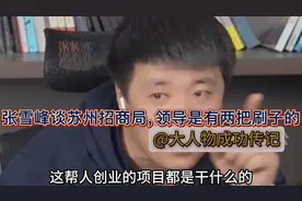 张雪峰谈苏州招商局，领导是有两把刷子的视频封面