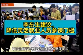 李东生聚焦灵活就业社保，降低参保门槛，惠及超2亿人视频封面