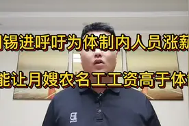 胡锡进呼吁为体制内员工加薪，绝不让月嫂农名工工资高于体制内视频封面