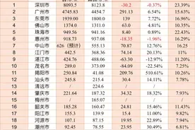 广东各市国内税收收入统计，注：/=未公布，中山仅代表个人预测视频封面