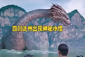 在四川达州竟然有人声称目击了神秘的龙头牛角水怪