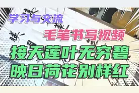 《接天莲叶无穷碧  映日荷花别样红》李军书  悦心斋书法