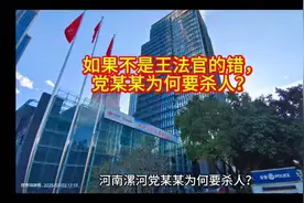 如果不是王法官的错，河南漯河党某某为何要杀人？#曾存钢律师视频封面