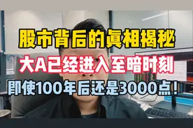 股市背后的真相揭秘：大A已经进入至暗时刻，100年后还是3000点视频封面