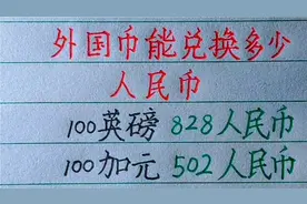 外国币能兑换多少人民币？你还知道哪些？欢迎补充